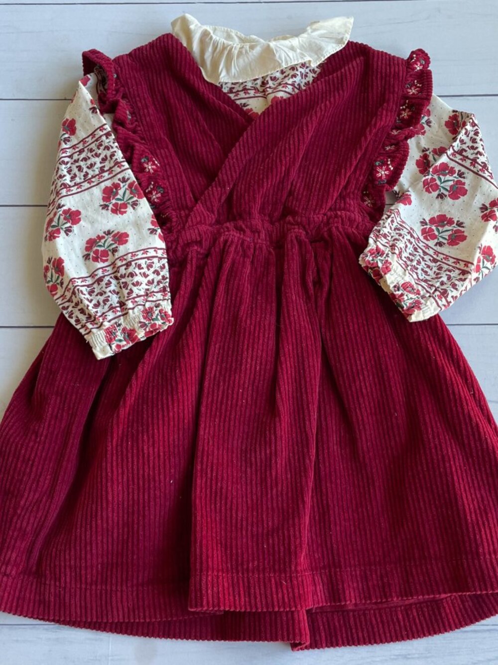 Entire Closet $5! SerGent Major Girl's Corduroy Jumper Dress w/ Peter Pan Collar - Picture 6 of 11